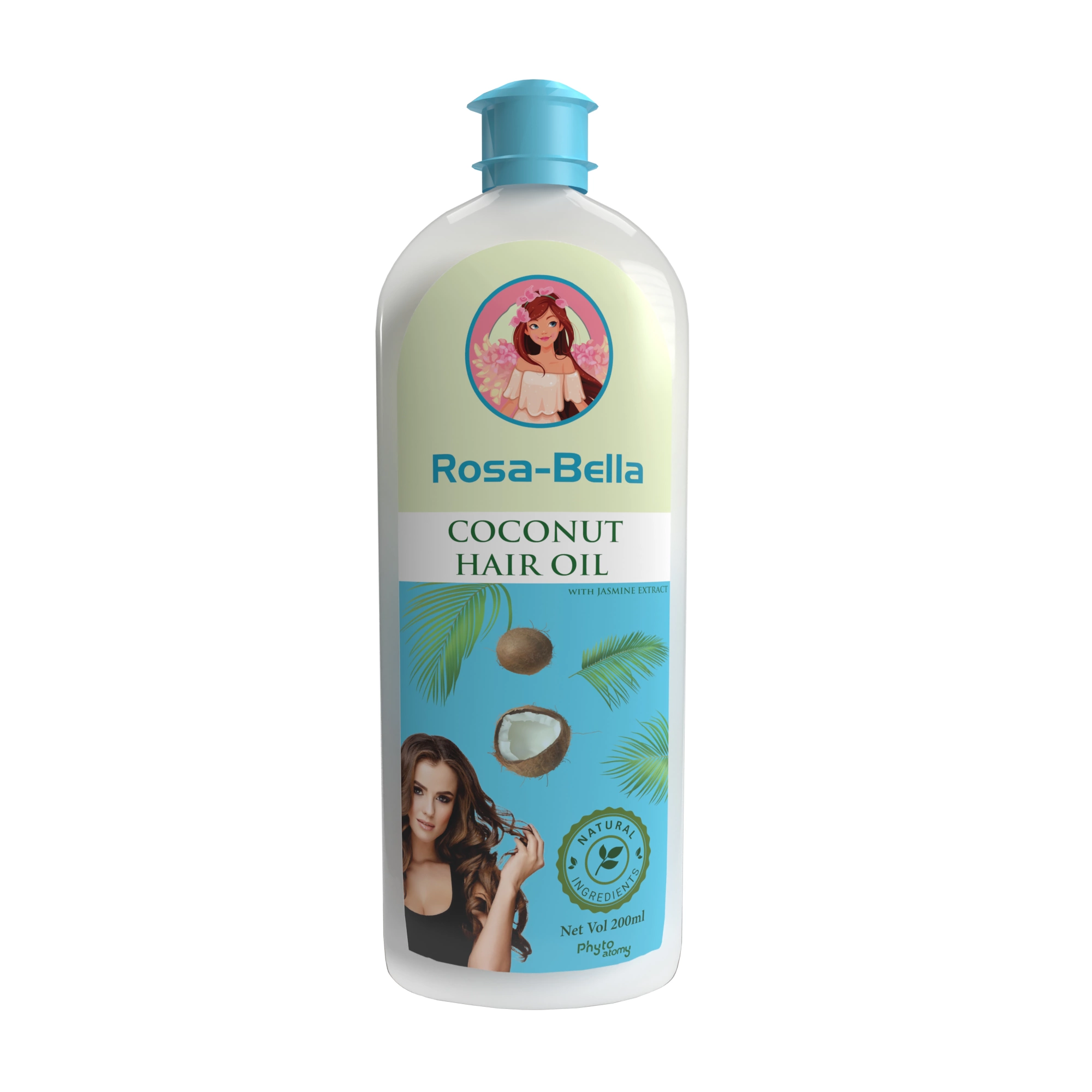 Rosabella Coconut Hair oil (200 ml)-48 Pcs.